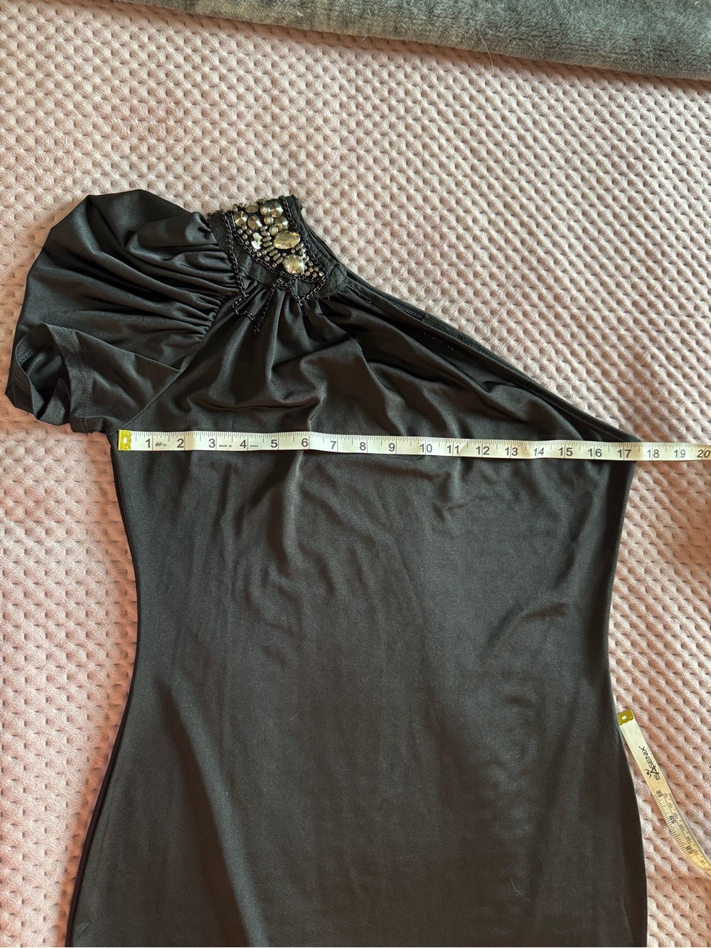 Rue21 Black One Shoulder Embellished Cocktail Dress L - Picture 7 of 9